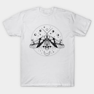 Luna moth with moon phases T-Shirt